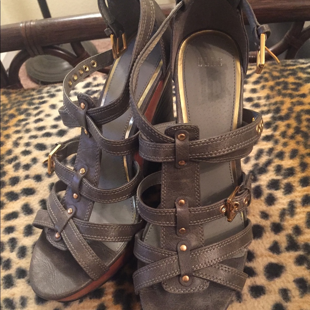 New Shoes in Box Size 10 Elle Sandals 4 Inch Heel - Picture 4 of 7